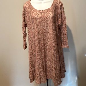 ANTHROPOLOGIE Rose Lace Dress